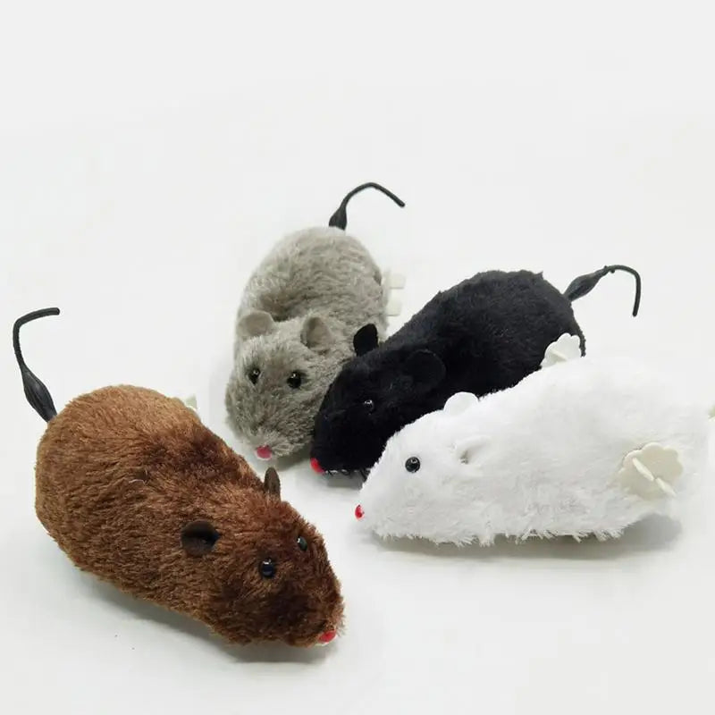 Wind Up Mouse Cat Toy Plush Wind Up Mouse Shape Cat Toys Kitten