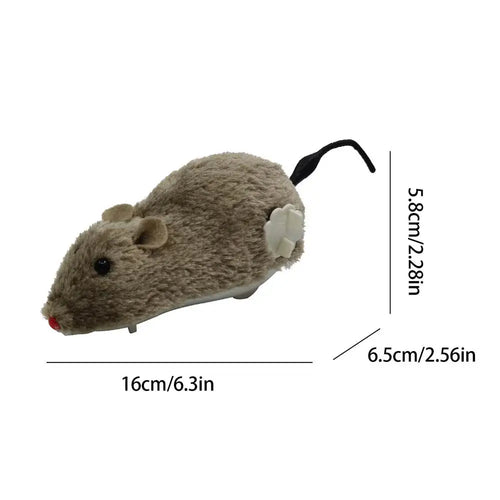 Wind Up Mouse Cat Toy Plush Wind Up Mouse Shape Cat Toys Kitten