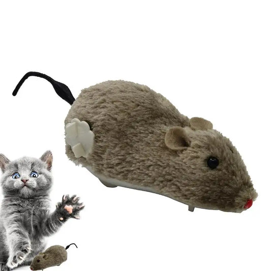 Wind Up Mouse Cat Toy Plush Wind Up Mouse Shape Cat Toys Kitten